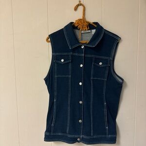 Navy Denim Vest